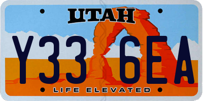 UT license plate Y336EA