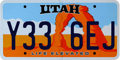 UT license plate Y336EJ