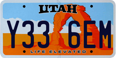 UT license plate Y336EM