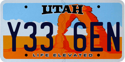 UT license plate Y336EN