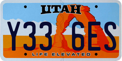 UT license plate Y336ES