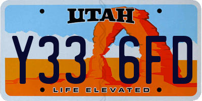 UT license plate Y336FD