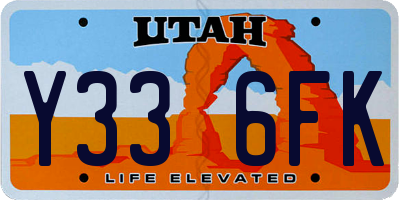 UT license plate Y336FK