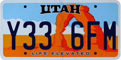 UT license plate Y336FM