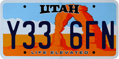 UT license plate Y336FN