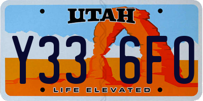 UT license plate Y336FO