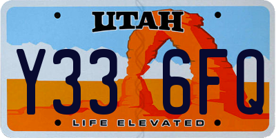 UT license plate Y336FQ