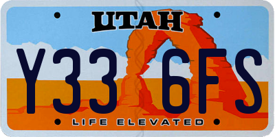 UT license plate Y336FS