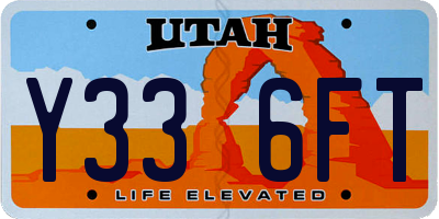 UT license plate Y336FT