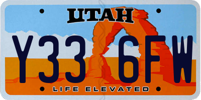 UT license plate Y336FW