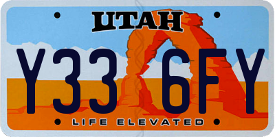 UT license plate Y336FY