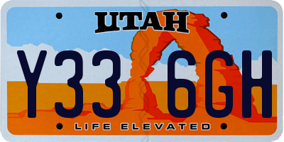 UT license plate Y336GH