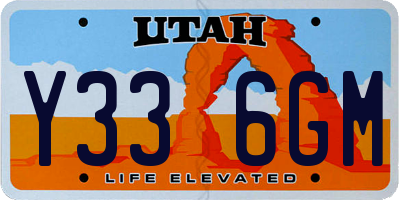 UT license plate Y336GM