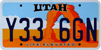 UT license plate Y336GN