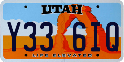 UT license plate Y336IQ
