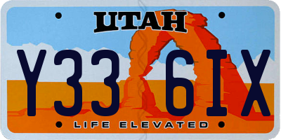UT license plate Y336IX