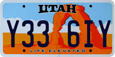 UT license plate Y336IY