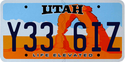 UT license plate Y336IZ