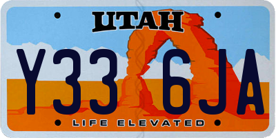 UT license plate Y336JA