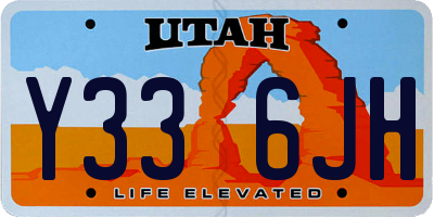 UT license plate Y336JH