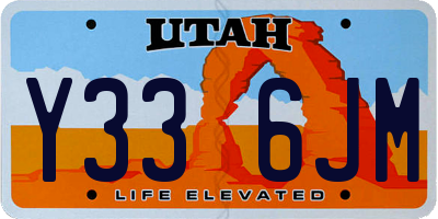 UT license plate Y336JM