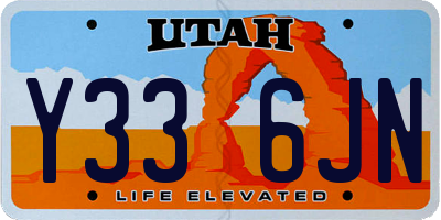 UT license plate Y336JN