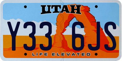 UT license plate Y336JS