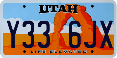 UT license plate Y336JX