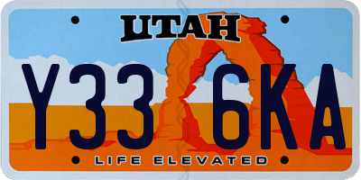 UT license plate Y336KA