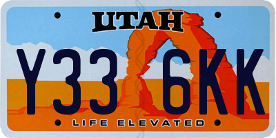 UT license plate Y336KK