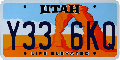 UT license plate Y336KQ