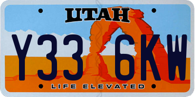 UT license plate Y336KW