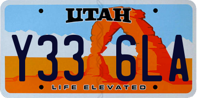 UT license plate Y336LA
