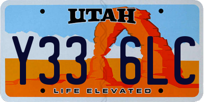 UT license plate Y336LC