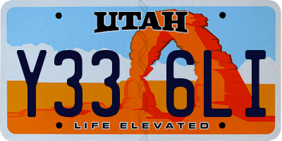 UT license plate Y336LI
