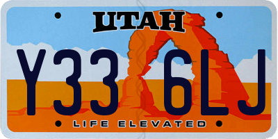 UT license plate Y336LJ
