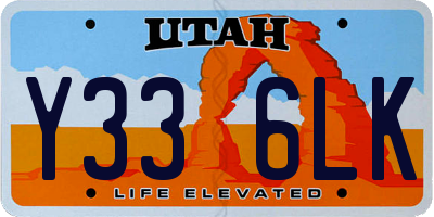 UT license plate Y336LK