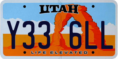 UT license plate Y336LL