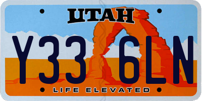 UT license plate Y336LN