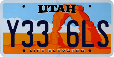 UT license plate Y336LS