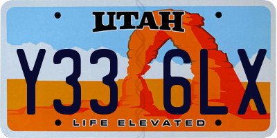 UT license plate Y336LX