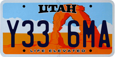 UT license plate Y336MA