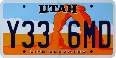 UT license plate Y336MD
