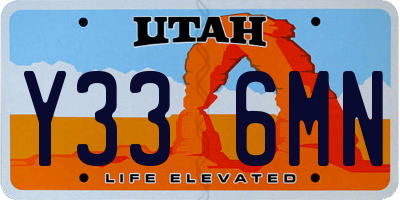 UT license plate Y336MN