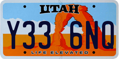 UT license plate Y336NQ