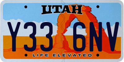 UT license plate Y336NV