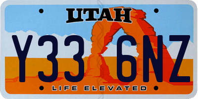 UT license plate Y336NZ