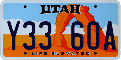 UT license plate Y336OA