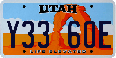 UT license plate Y336OE
