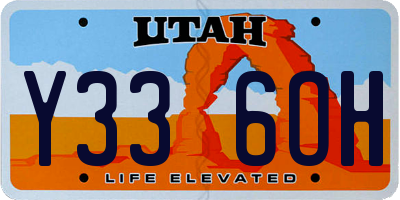 UT license plate Y336OH
